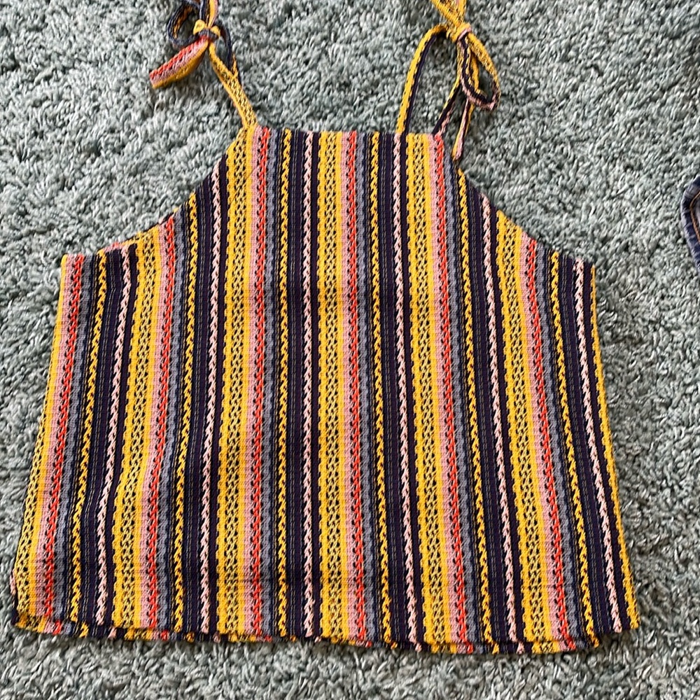 Madewell Texture & Thread boho tie strap tank top